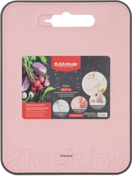 Изображение товара Разделочная доска Attribute Fiber ABX133-1 (розовый)