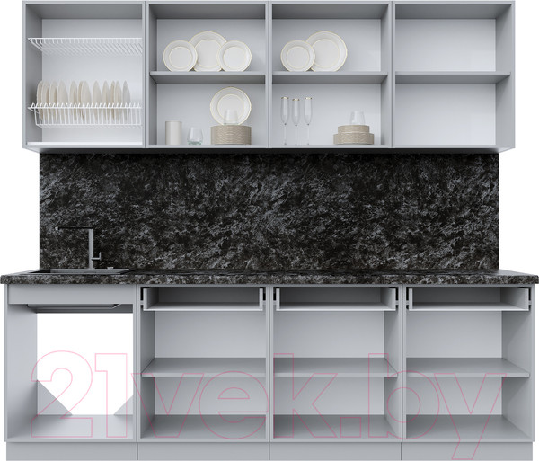 Изображение товара Кухонный гарнитур Интерлиния Берес 2.4А (дуб английский/бискайская сосна)