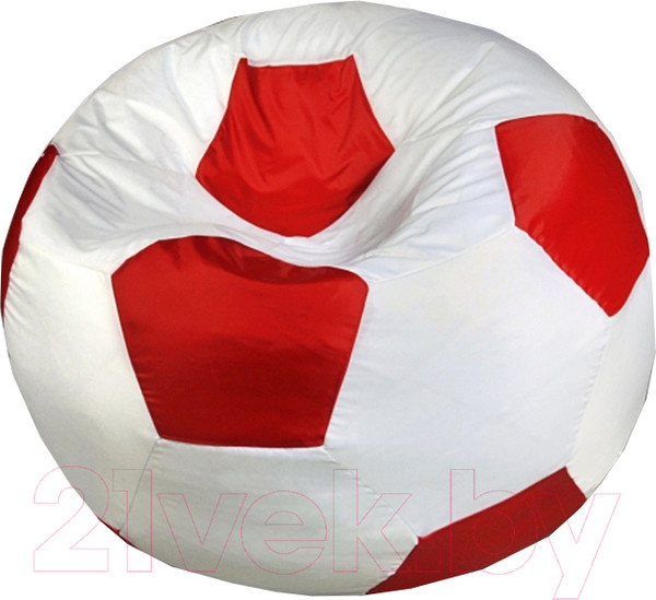 Изображение товара Бескаркасное кресло Kreslomeshki Мяч XXXL / MXL-100-BK (бело-красный)