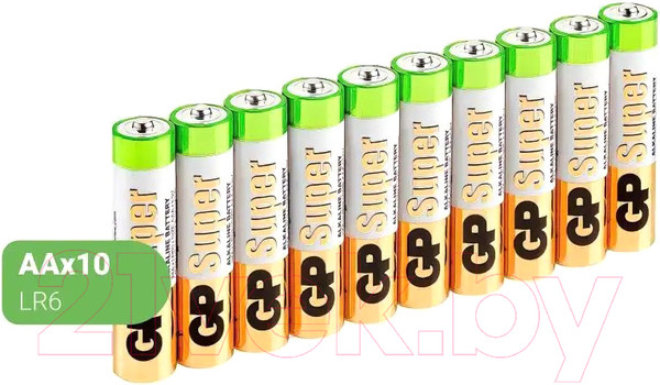Изображение товара Комплект батареек GP Batteries Super Alkaline АА / GP 15A-2CRB10 (10шт)