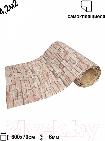 Изображение товара Панель ПВХ Lako Decor Самоклеящаяся 70x600(6мм) / LKD-16-05-111 (каменная кладка)