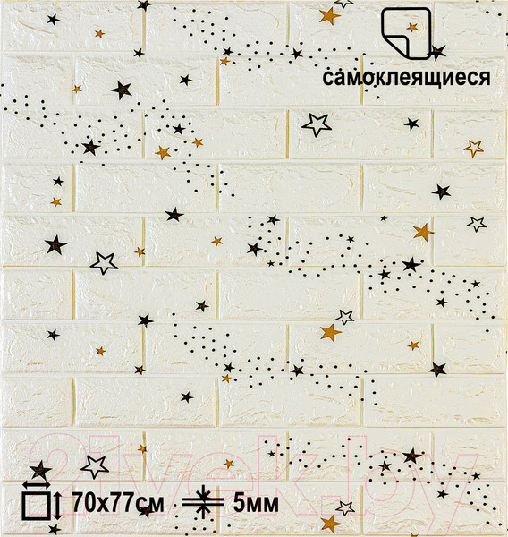 Изображение товара Панель ПВХ Lako Decor Самоклеящаяся 70x77(5мм) / LKD-87-04-10 (звездное небо)