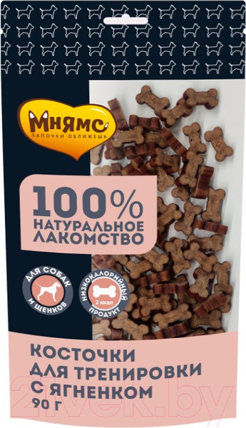 Изображение товара Лакомство для собак Мнямс Косточки тренировочные лакомства с ягненком / 170401 (90г)