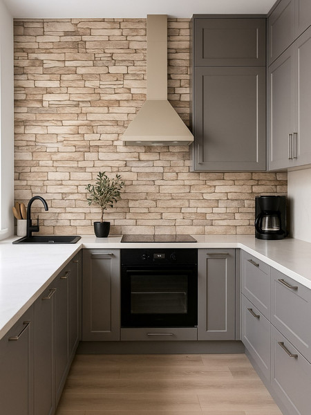 Изображение товара Панель ПВХ Lako Decor Самоклеящаяся 70x77(6мм) / LKD-16-05-11 (каменная кладка)