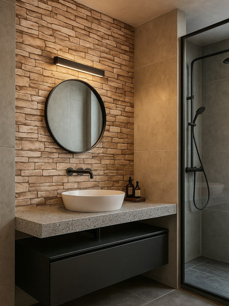 Изображение товара Панель ПВХ Lako Decor Самоклеящаяся 70x77(6мм) / LKD-16-05-11 (каменная кладка)