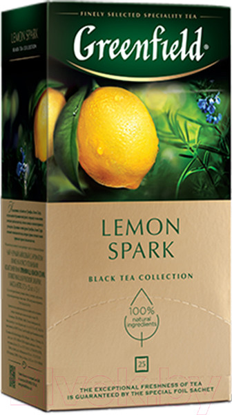Изображение товара Чай пакетированный GREENFIELD Lemon Spark (25пак)