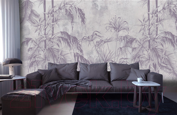 Изображение товара Фотообои листовые Vimala Розовые джунгли (270x500)