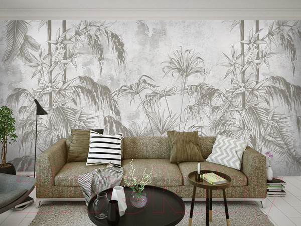 Изображение товара Фотообои листовые Vimala Бежевые джунгли (270x500)