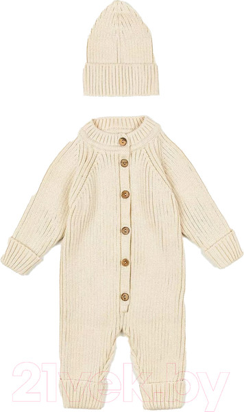 Изображение товара Комбинезон для малышей Amarobaby Pure Love Tot / AB-OD22-PLT5/33-74 (молочный, р. 74)