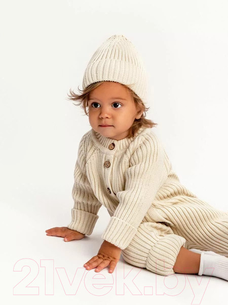 Изображение товара Комбинезон для малышей Amarobaby Pure Love Tot / AB-OD22-PLT5/33-74 (молочный, р. 74)
