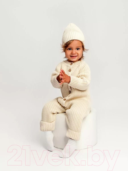 Изображение товара Комбинезон для малышей Amarobaby Pure Love Tot / AB-OD22-PLT5/33-74 (молочный, р. 74)