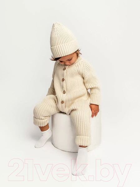 Изображение товара Комбинезон для малышей Amarobaby Pure Love Tot / AB-OD22-PLT5/33-74 (молочный, р. 74)