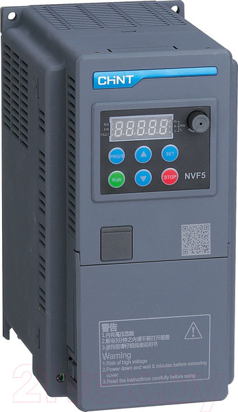 Изображение товара Частотный преобразователь Chint NVF5-0.4/TS4-B 0.4кВт 380В 3Ф общий тип / 201994
