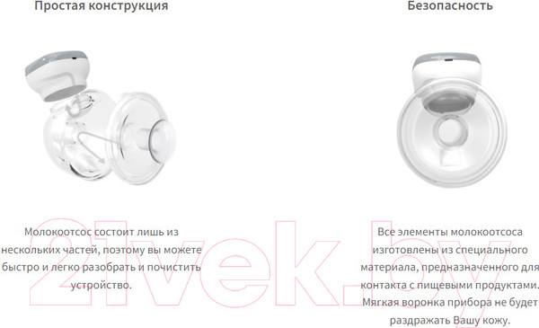 Изображение товара Молокоотсос электрический BabyOno Shelly Беспроводной / 1000