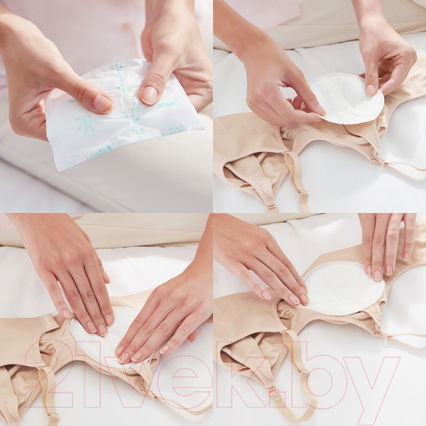 Изображение товара Прокладки для бюстгальтера Pigeon Comfy Feel Breast Pads с алоэ / 79252 (60шт)