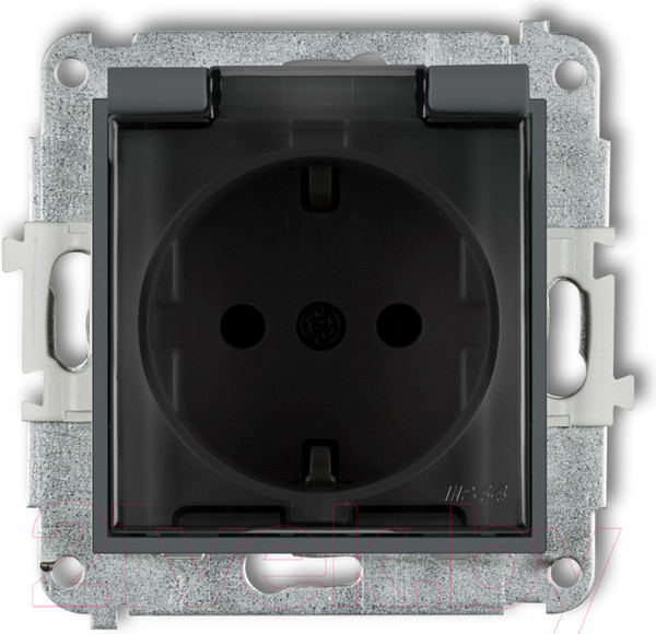Изображение товара Розетка Karlik Schuko 28MGPB-1sdp (графитовый матовый)