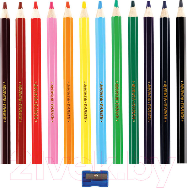 Изображение товара Набор цветных карандашей Мульти-пульти Енот в саванне / CP_11500 (12цв)