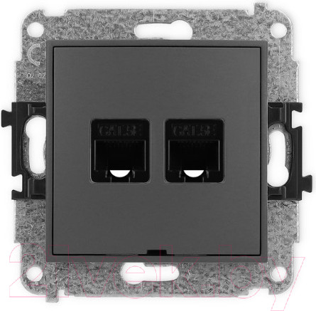 Изображение товара Розетка Karlik Mini 28MGK-2 (графит/матовый)