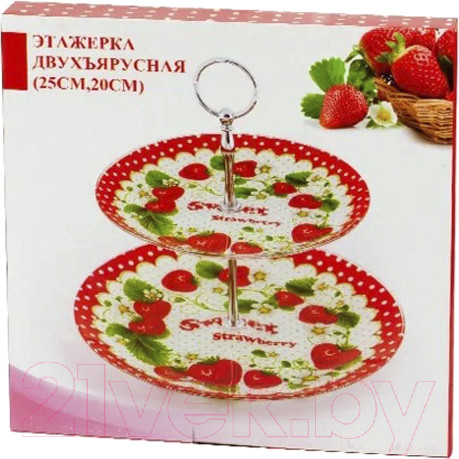 Изображение товара Ваза-этажерка Zibo Shelley S3020T/M2 CC044 (клубничный хоровод)