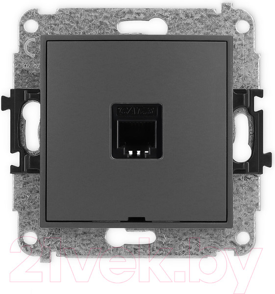 Изображение товара Розетка Karlik Mini 28MGT-1 (графит/матовый)