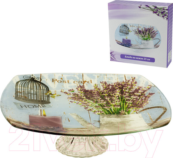 Изображение товара Блюдо для торта Zibo Shelley Пурпурное утро / B350010B DD129