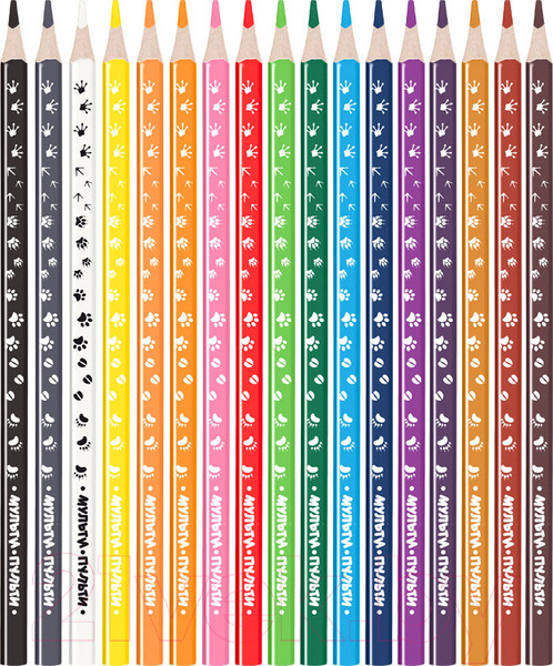 Изображение товара Набор цветных карандашей Мульти-пульти Енот-следопыт / CP_20539 (18цв)