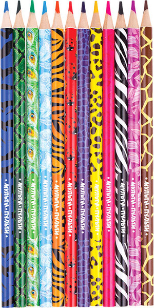 Изображение товара Набор цветных карандашей Мульти-пульти Зоопарк / CP_19277 (12цв)