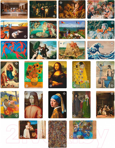 Изображение товара Настольная игра Нескучные игры Мемо 2 в 1 Мировые шедевры и Картины русских художников / 8536