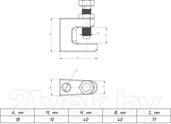 Изображение товара Струбцина EKF SM10