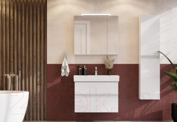 Изображение товара Шкаф с зеркалом для ванной Roca Oleta 80 / 7857647806 (белый глянец)