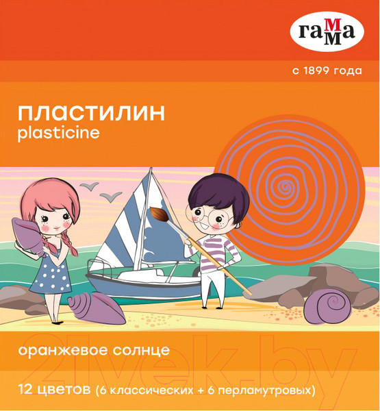Изображение товара Пластилин ГАММА Оранжевое солнце / 130520203 (12цв)