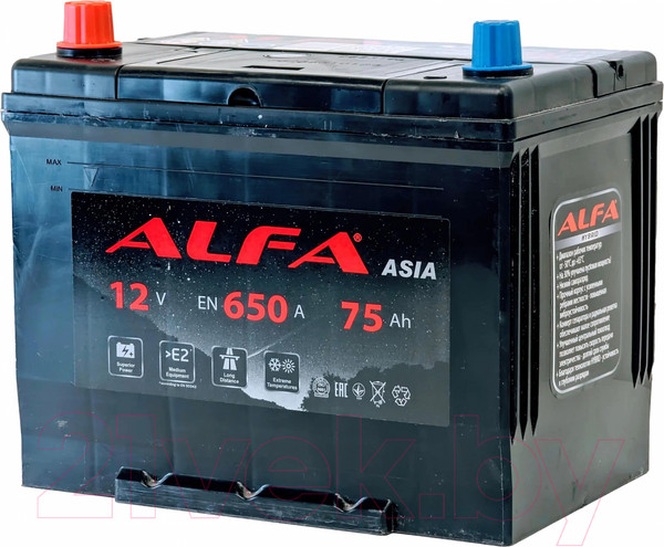 Изображение товара Автомобильный аккумулятор ALFA battery Asia JL 650A (75 А/ч)