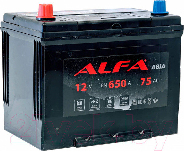 Изображение товара Автомобильный аккумулятор ALFA battery Asia JL 650A (75 А/ч)
