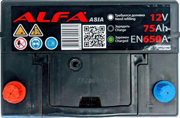 Изображение товара Автомобильный аккумулятор ALFA battery Asia JL 650A (75 А/ч)