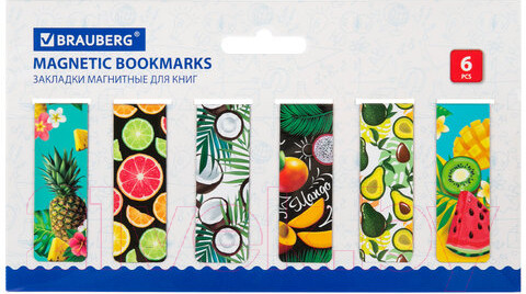 Изображение товара Набор закладок Brauberg Fruits / 113173 (12шт)