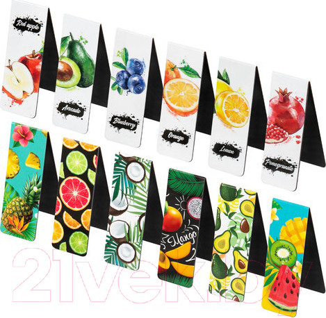 Изображение товара Набор закладок Brauberg Fruits / 113173 (12шт)