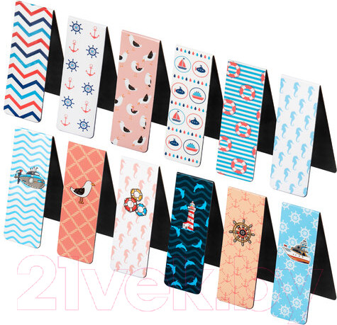 Изображение товара Набор закладок Brauberg Sea / 113174 (12шт)