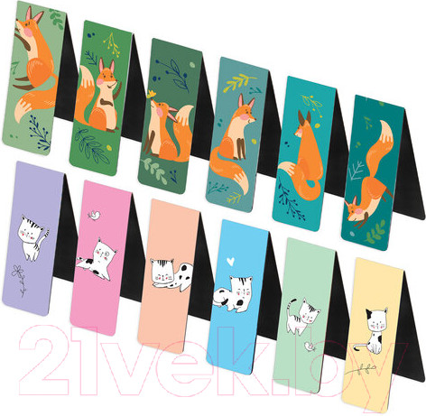 Изображение товара Набор закладок Brauberg Animals / 113176 (30шт)