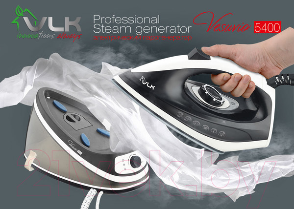 Изображение товара Утюг с парогенератором VLK Vesuvio 5400 (черный/белый)