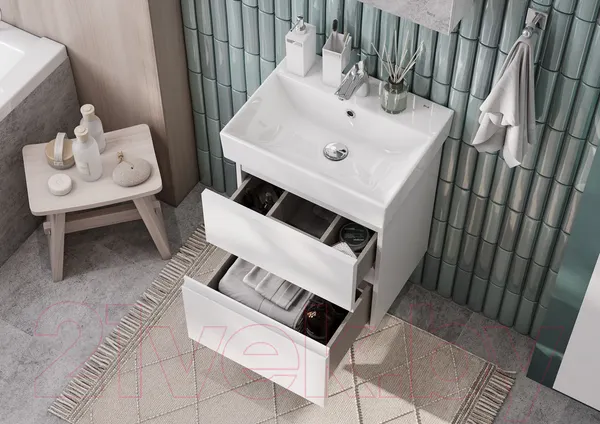 Изображение товара Тумба под умывальник Roca Oleta 50 / A857638501 (белый матовый)
