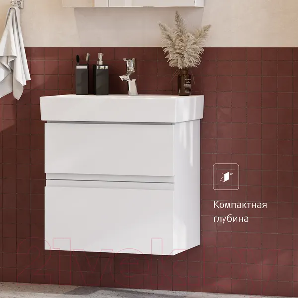 Изображение товара Тумба под умывальник Roca Oleta 50 / A857638501 (белый матовый)