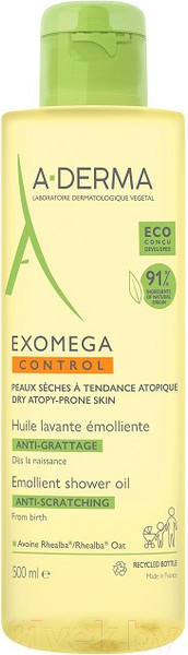 Изображение товара Масло для душа A-Derma Exomega Control Смягчающее (500мл)