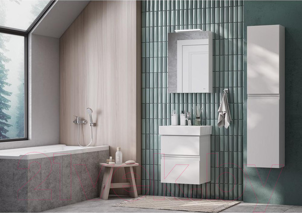 Изображение товара Шкаф-пенал для ванной Roca Oleta 150 / A857650501 (белый матовый)