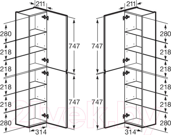 Изображение товара Шкаф-пенал для ванной Roca Oleta 150 / A857650501 (белый матовый)