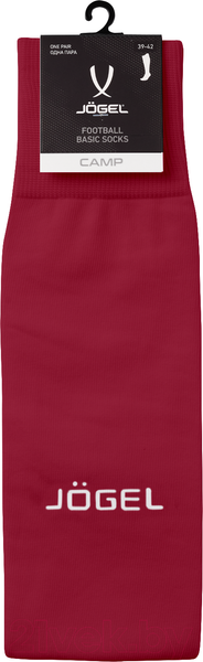 Изображение товара Гетры футбольные Jogel Camp Basic Socks / JC1GA0122.83 (р-р 35-38, гранатовый/серый/белый)