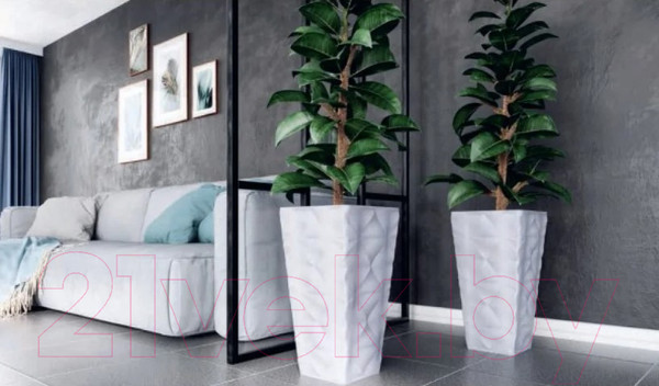 Изображение товара Кашпо Formplastic Diva Slim 4680-011 (белый)