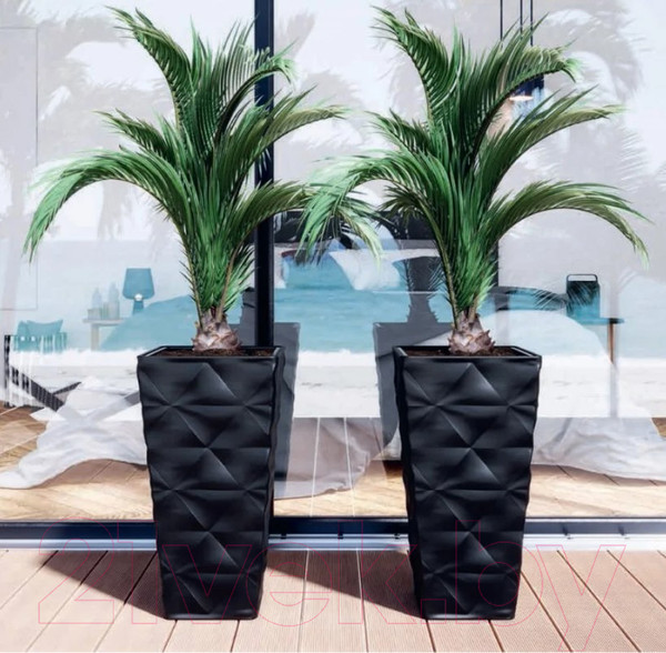 Изображение товара Кашпо Formplastic Diva Slim 4680-084 (черный)