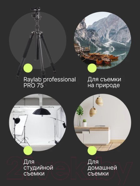 Изображение товара Штатив RayLab Pro 75 (с головой)