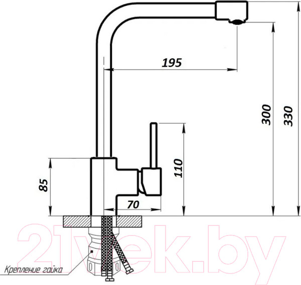 Изображение товара Смеситель Wisent W4998-7-22