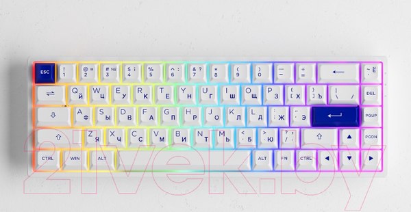 Изображение товара Клавиатура Akko 3068B Plus Edition White&Blue 3 Modes Jelly Pink / 1561217